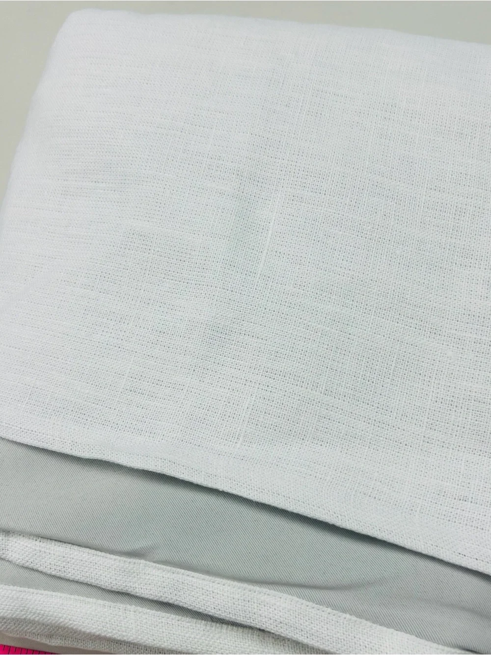 NWT QUINCE Set 2 48x84 Heavyweight European Linen Blackout Curtains White 8308
